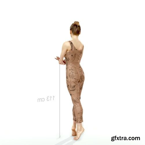 Female Dancing Ballet MWom0001-HD2-P05O05-S 3D model