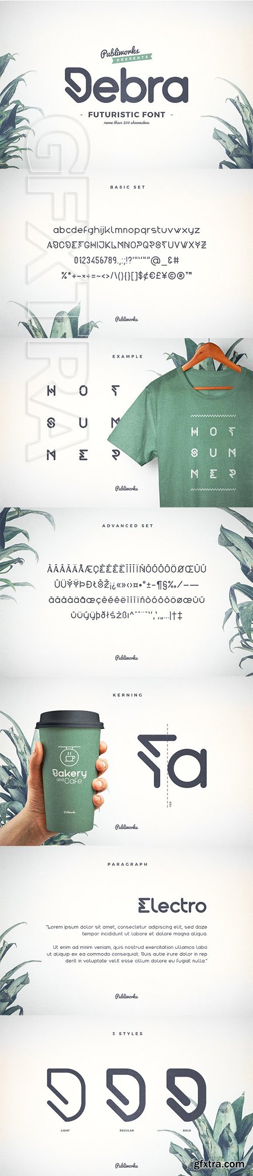 CreativeMarket - Debra Rounded - Futuristic Typeface 2477633