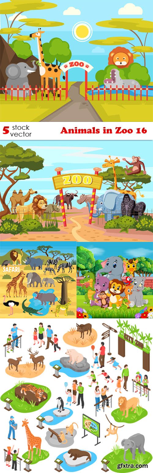 Vectors - Animals in Zoo 16