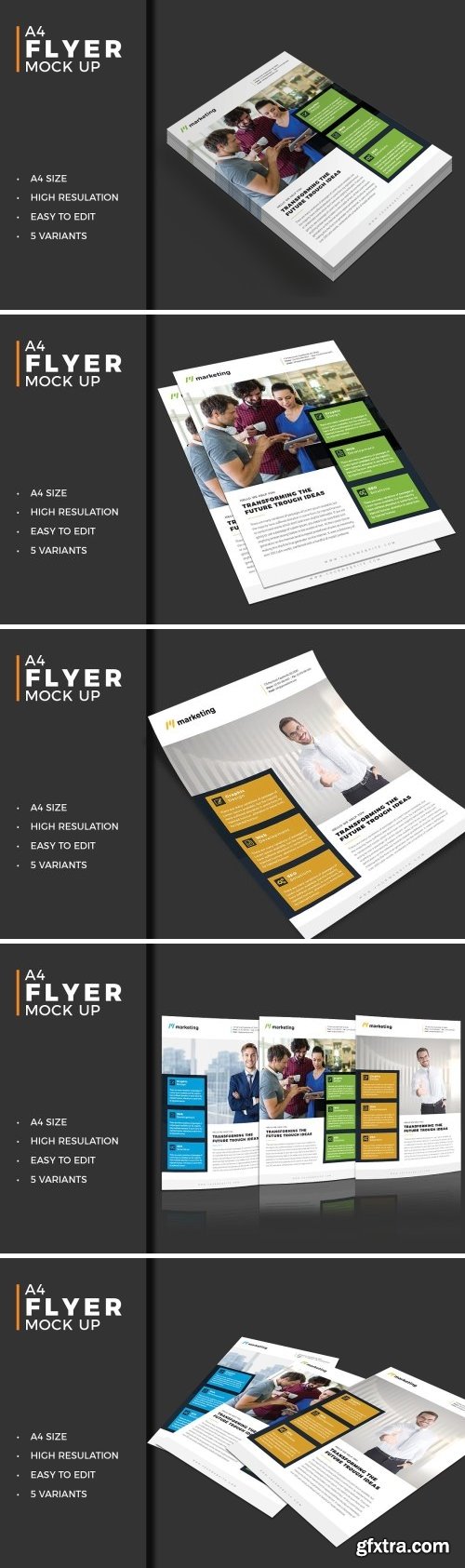 CM - Photorealistic Flyer Mockup Pack 1590368