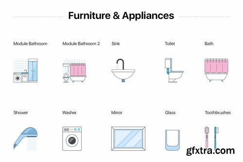 CM - 50+ Furniture icons 2431511