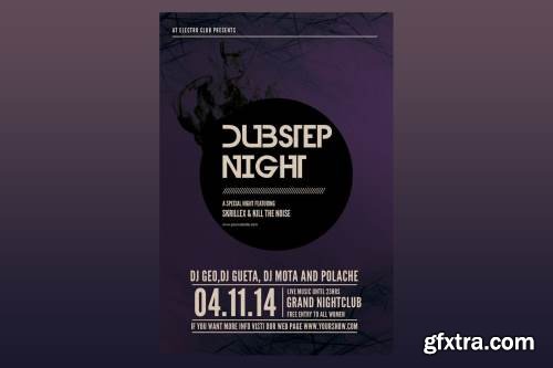 Dubstep Night Flyer Poster