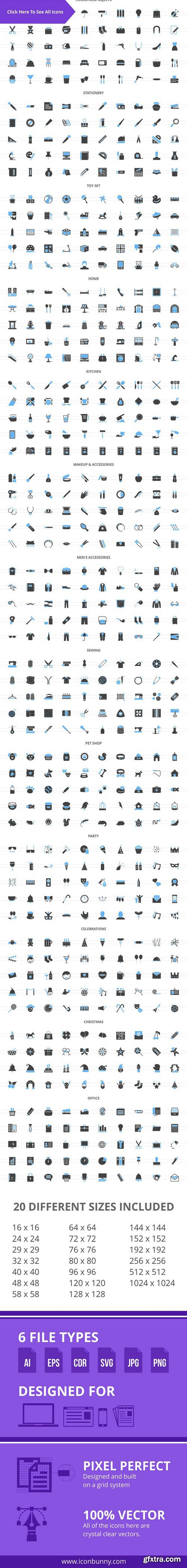 CM - 1340 Indoors Filled Icons 2402847