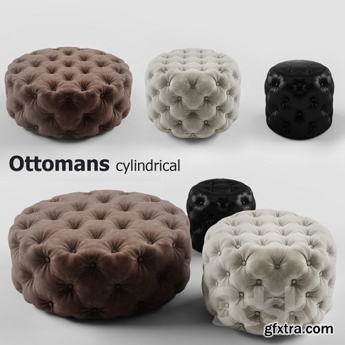 Cylindrical ottoman set - Ottomans cylindrical set