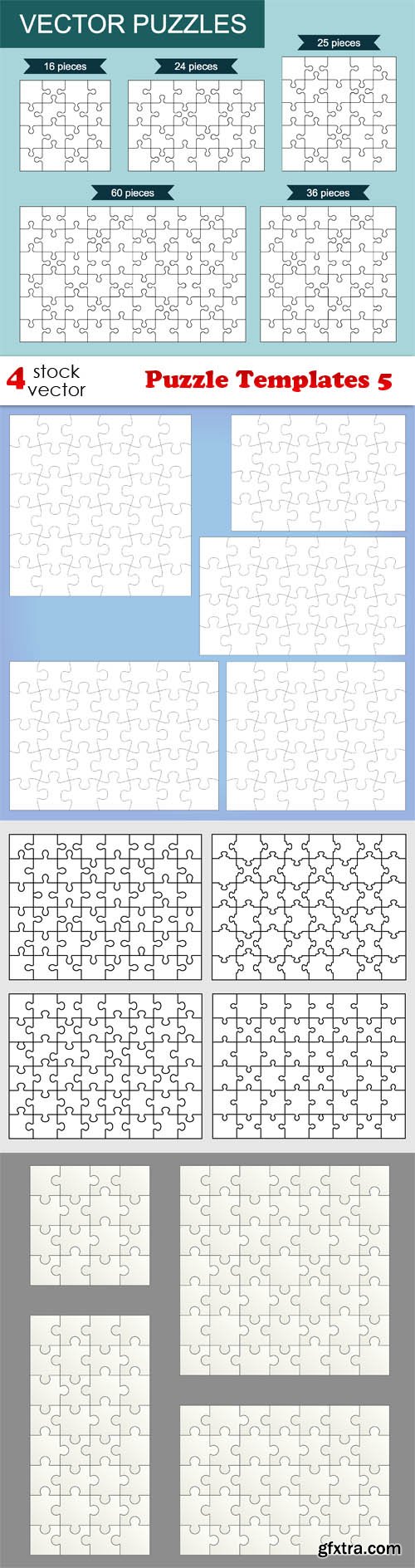 Vectors - Puzzle Templates 5