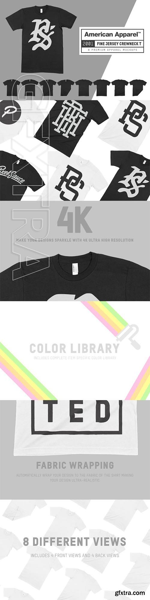 CreativeMarket - American Apparel 2001 Shirt Mockups 2459299