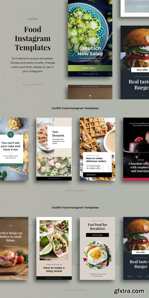 Outlife Food Instagram Templates