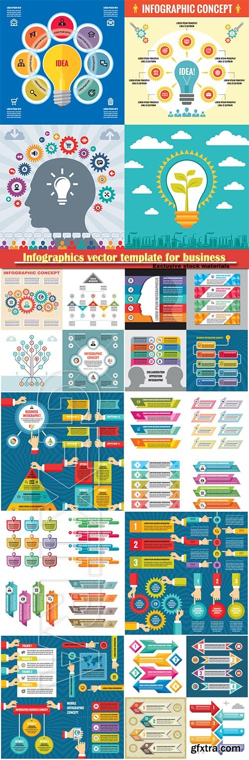 Infographics vector template for business presentations or information banner # 68