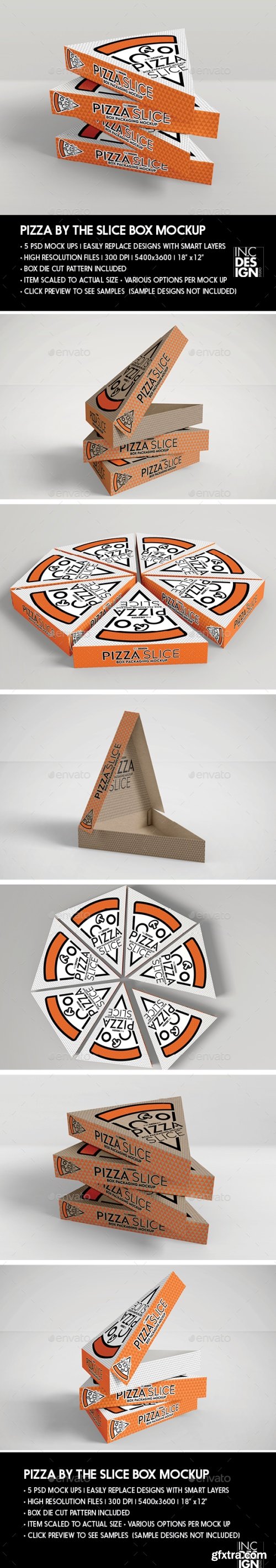 Graphicriver - Packaging Mockup Pizza Slice Box 15098886