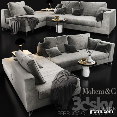 3dsky - Sofa Molteni C LARGE