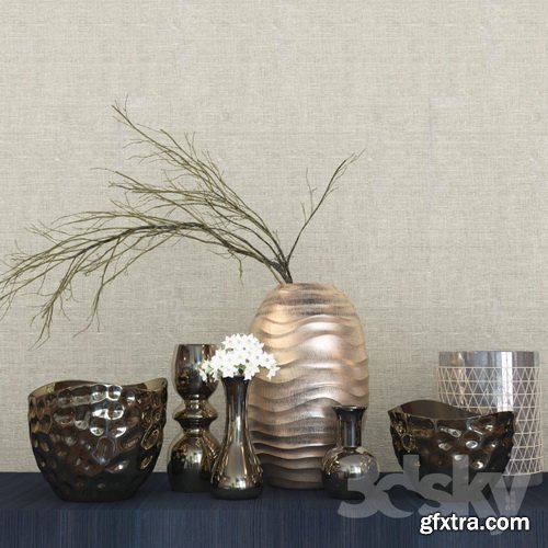 3dsky - Decor set Kelly Hoppen 4 / decorative set