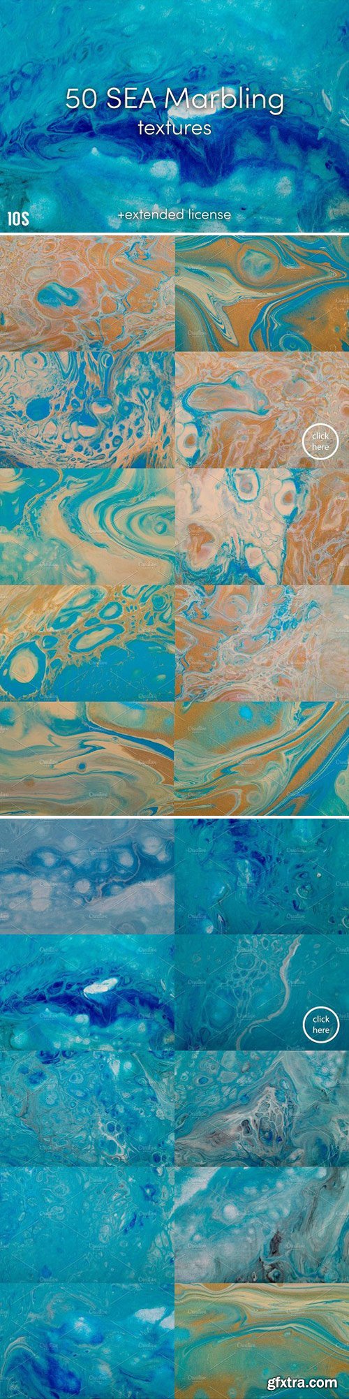 CM - 50 Sea marbling textures 1567594