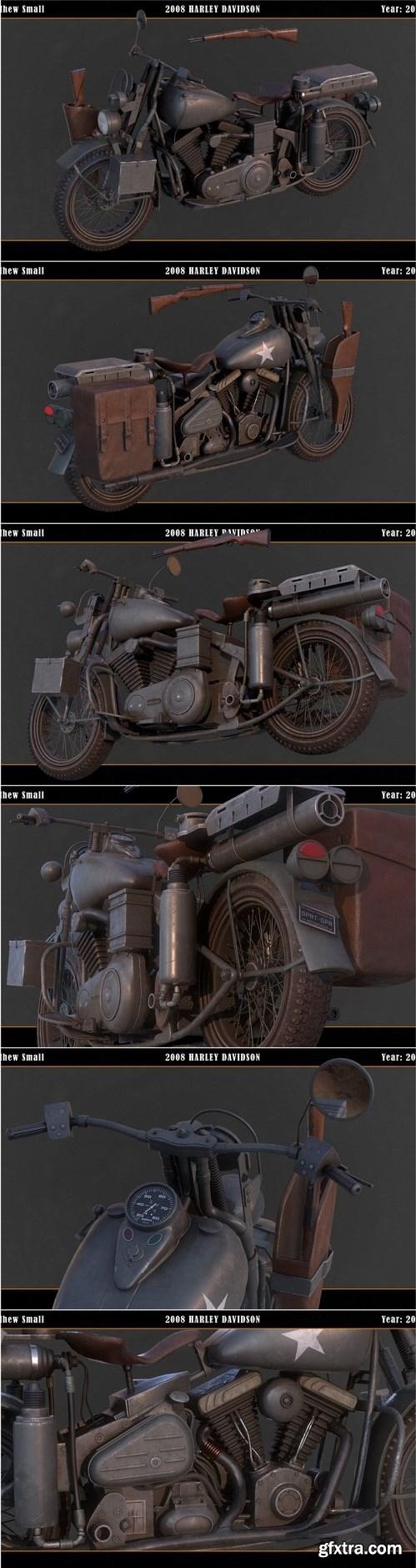 Motorcycle 2008 Harley Davidson 3D Model