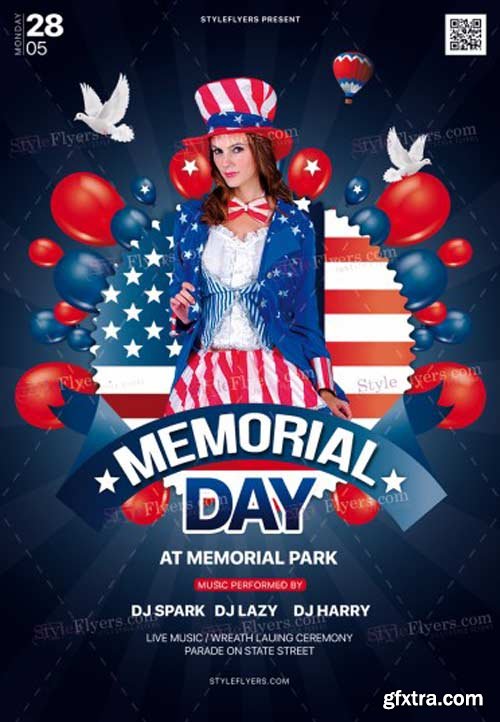 Memorial Day V25 2018 PSD Flyer Template