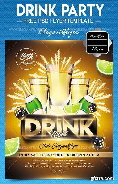 Drink Party V5 2018 Flyer PSD Template