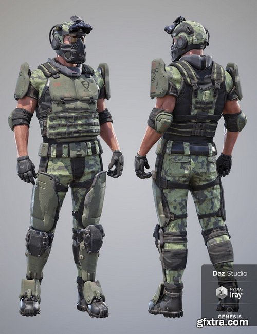 Daz3D - Tactical Assault Outfit Texture Expansion Pack