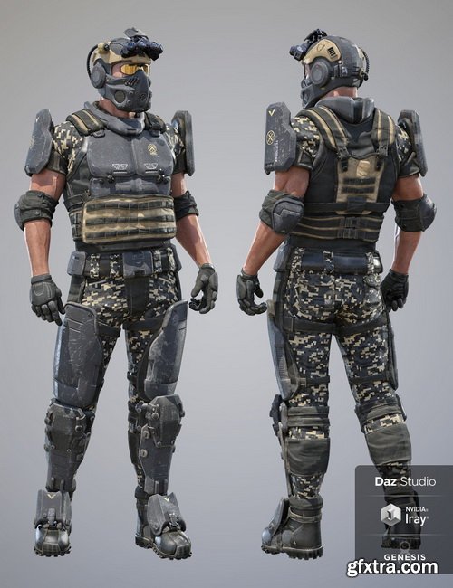 Daz3D - Tactical Assault Outfit Texture Expansion Pack