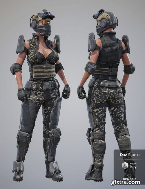 Daz3D - Tactical Assault Outfit Texture Expansion Pack