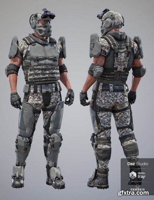 Daz3D - Tactical Assault Outfit Texture Expansion Pack