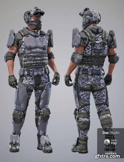 Daz3D - Tactical Assault Outfit Texture Expansion Pack