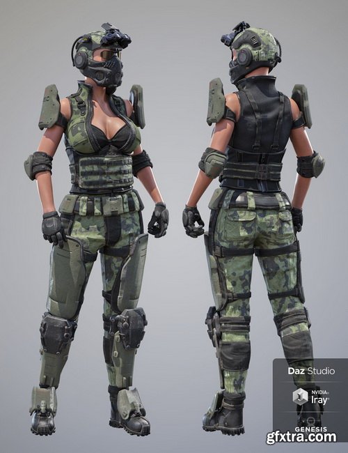 Daz3D - Tactical Assault Outfit Texture Expansion Pack