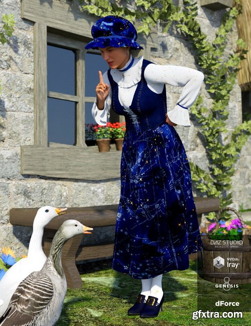 Daz3D - dForce Mother Goose Outfit Textures