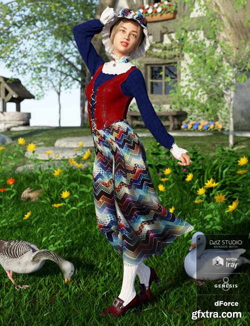 Daz3D - dForce Mother Goose Outfit Textures