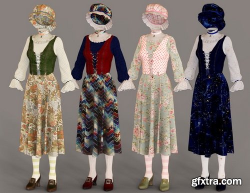 Daz3D - dForce Mother Goose Outfit Textures