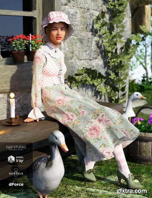 Daz3D - dForce Mother Goose Outfit Textures