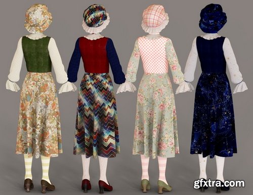 Daz3D - dForce Mother Goose Outfit Textures