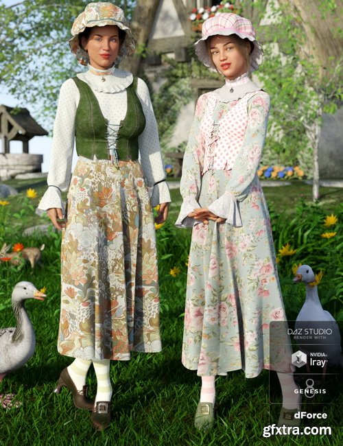 Daz3D - dForce Mother Goose Outfit Textures