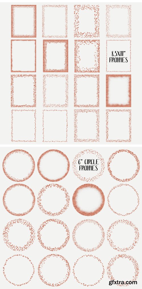 CM - Rose Gold Glitter Frames and Borders 2422668