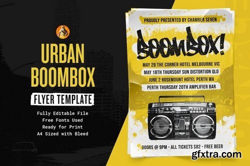 Boombox - Hip-Hop Flyer Template