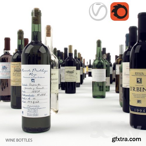 3dsky - Wine Bottles 2