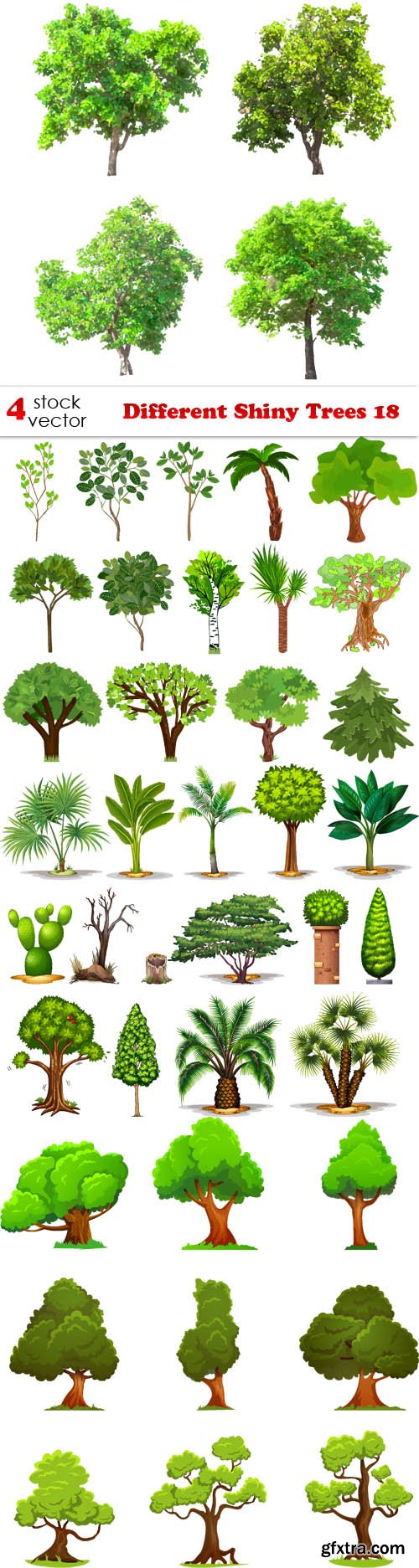 Vectors - Different Shiny Trees 18