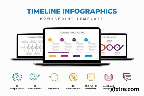 CM - Timeline infographics PowerPoint 2453519