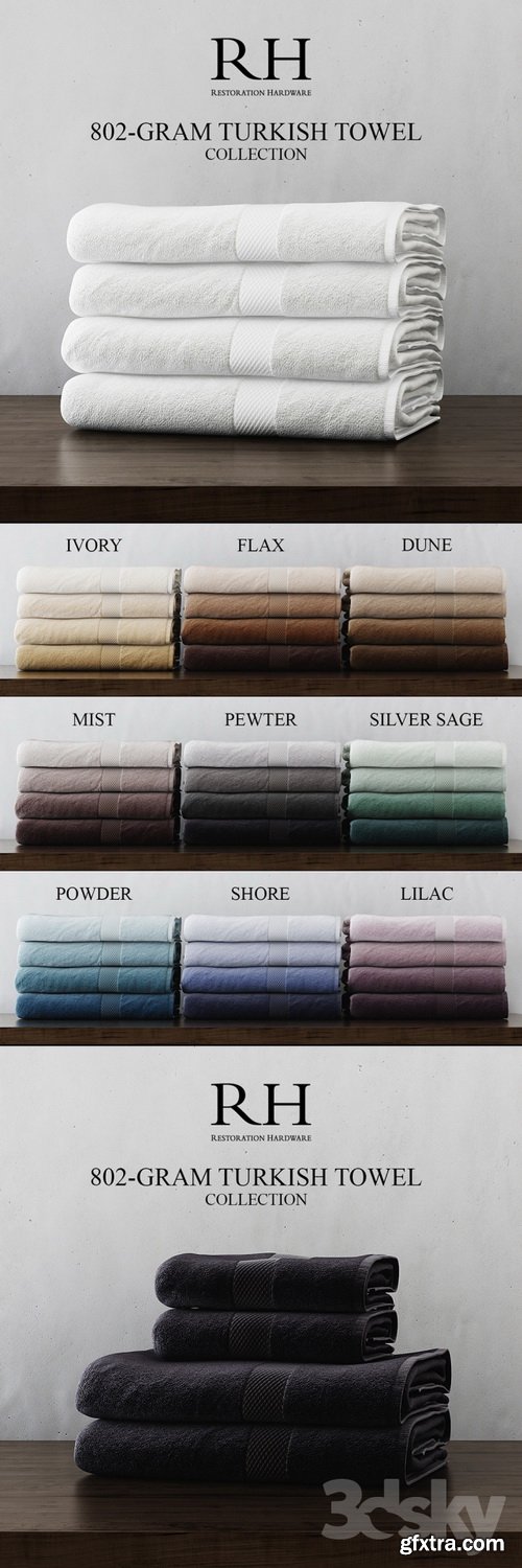 3dsky - RH 802-GRAM TURKISH TOWEL COLLECTION 5