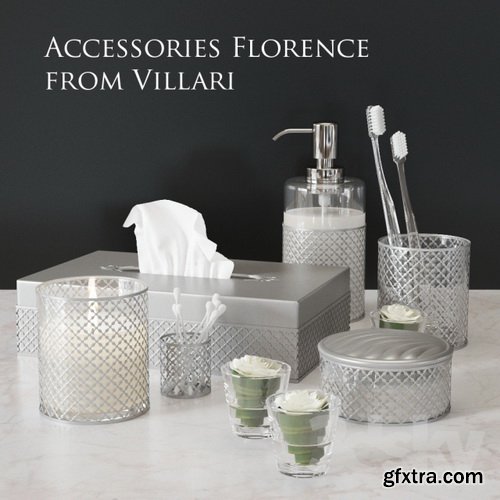 3dsky - Set of luxury accessories for the bathroom from Florence Villari