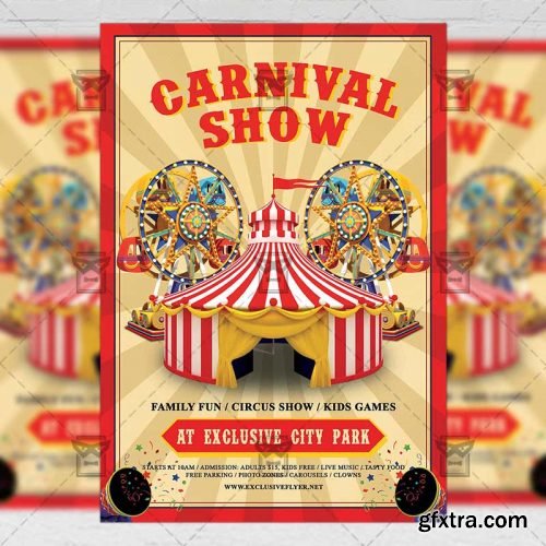 Carnival Show – Premium A5 Flyer Template