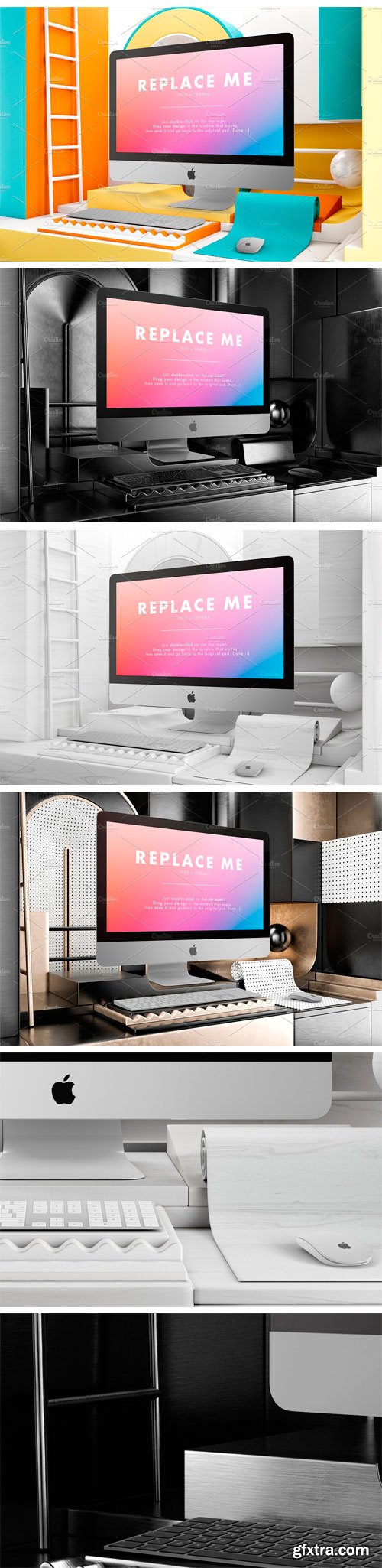 CM - iMac Creative Mockups Set 2445656