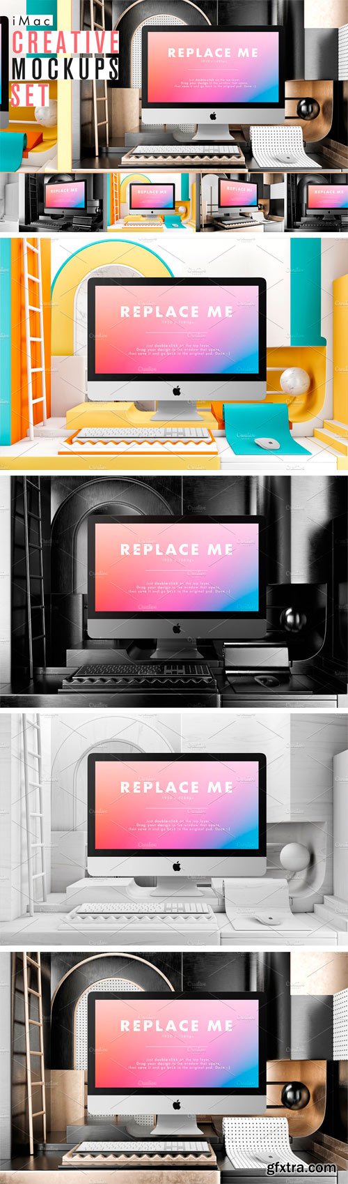 CM - iMac Creative Mockups Set 2445656