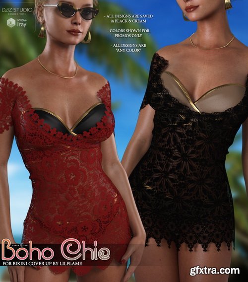 Daz3D - Boho Chic Bikini Cover Up