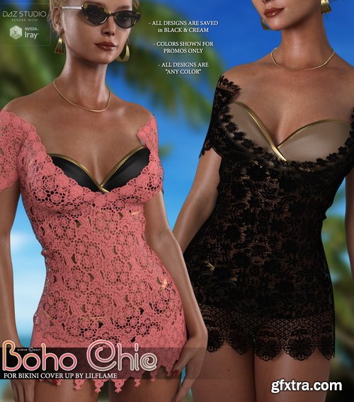 Daz3D - Boho Chic Bikini Cover Up