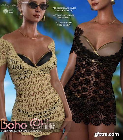 Daz3D - Boho Chic Bikini Cover Up