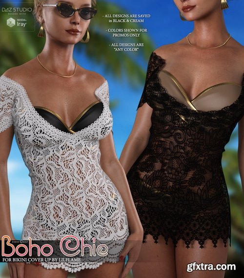 Daz3D - Boho Chic Bikini Cover Up