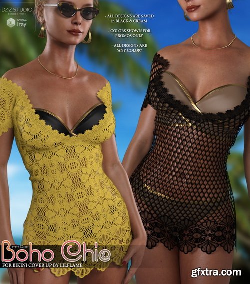 Daz3D - Boho Chic Bikini Cover Up