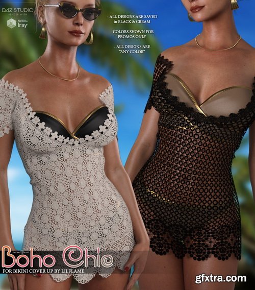 Daz3D - Boho Chic Bikini Cover Up