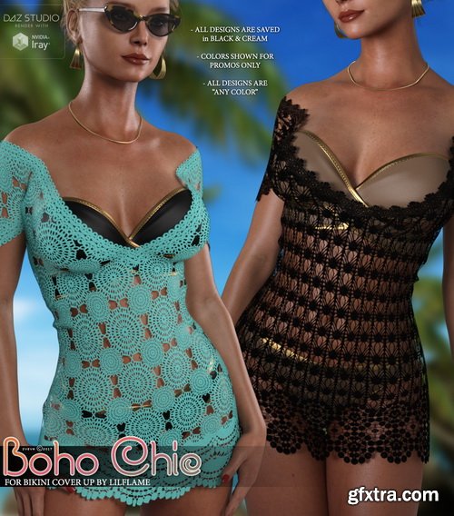 Daz3D - Boho Chic Bikini Cover Up