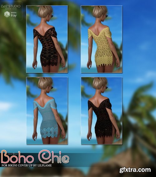 Daz3D - Boho Chic Bikini Cover Up