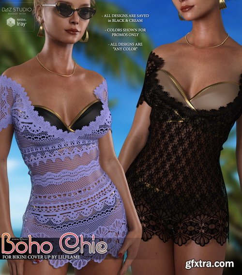 Daz3D - Boho Chic Bikini Cover Up